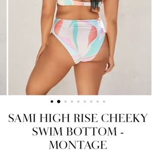 SAMI HIGH RISE CHEEKY SWIM BOTTOM - MONTAGE